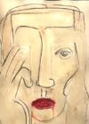 Maedchen, Mischtechnik auf Papier, 1993